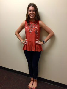 Jordan Long in her Hall Night attire